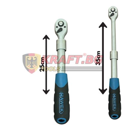 Удължаваща телескопична тресчотка 3/8" HAWEK
