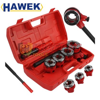 КОМПЛЕКТ ВИНТОРЕЗКА С 4 ГЛАВИ – 1/2″, 3/4″, 1″, 11/4″ HAWEK