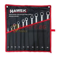 Удължени ключове прави лули с тресчотка 8-19мм , HAWEK , 51022RW